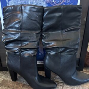 Banana Republic Vegan Black Leather Slouchy Women's Boots